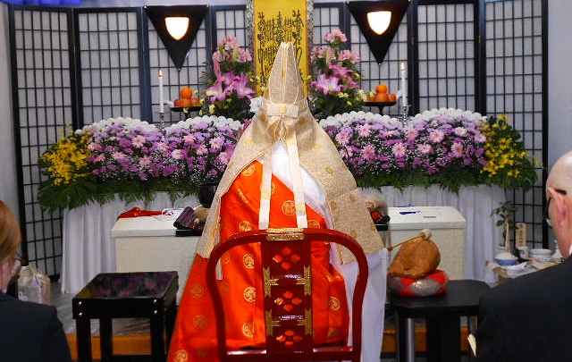 家族葬　生花祭壇