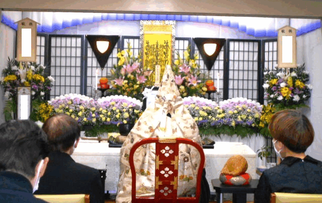 家族葬 生花祭壇